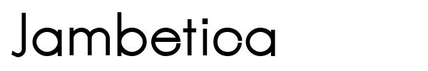 Jambetica font preview